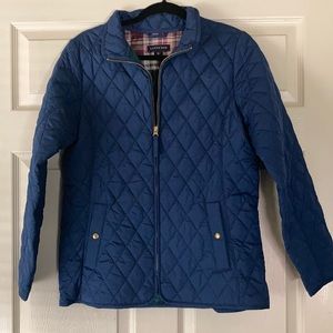 NWOT Lands End Navy Quilted Jacket XL